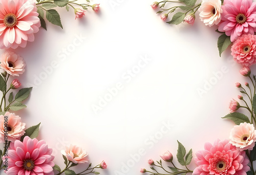 Realistic Floral Side Border Frame Design