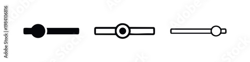 Adjustable slider toggle switch icons for user interface design