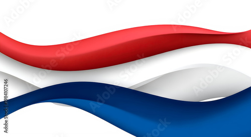 Waving dutch flag illustration celebrating flag day with netherlands national symbol isolated on transparent background