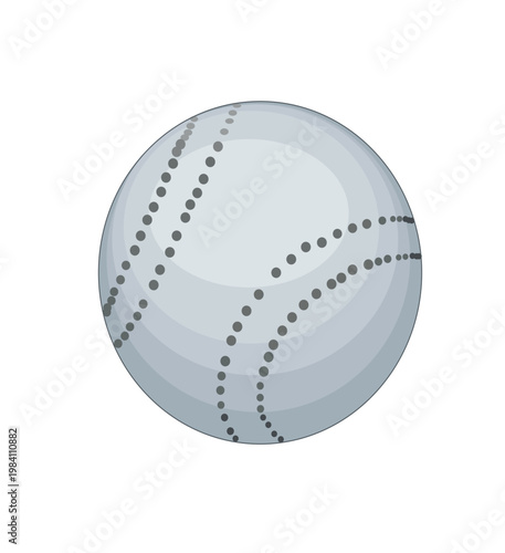 Schilderij op canvas One Cricket boll in design and White Colour Background in design