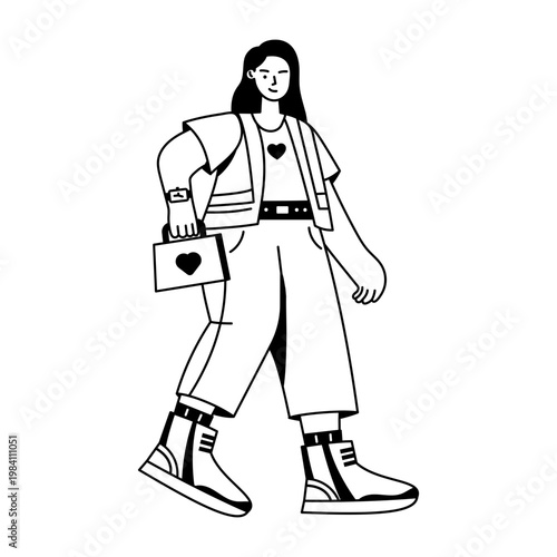 Glyph style illustration denoting a medical volunteer 
