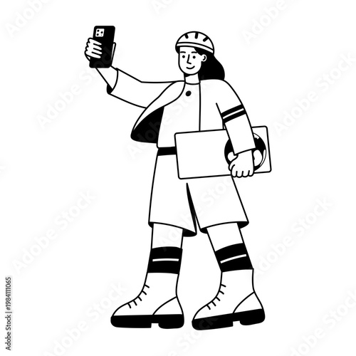 An illustration of save earth designed in glyph style
