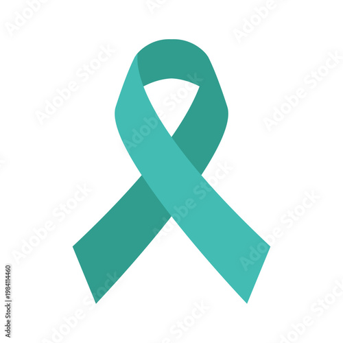 Teal Awareness Ribbon Icon