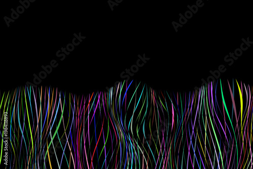 Colorful underwater grass seaweed background illustration