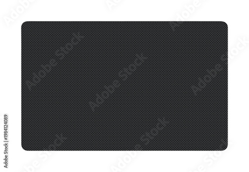 Alfombrilla de ratón rectangular negra, accesorio de escritorio minimalista, base antideslizante para oficina y hogar, vector de diseño plano