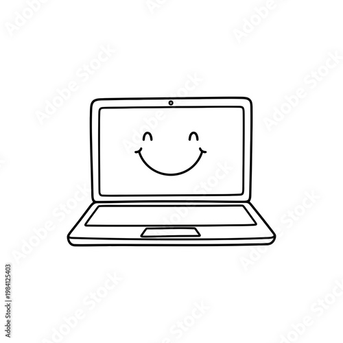 Happy Laptop Icon