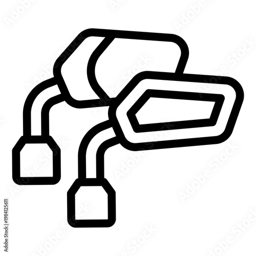 mirror outline icon. rear view. safety visibility. traffic monitoring.