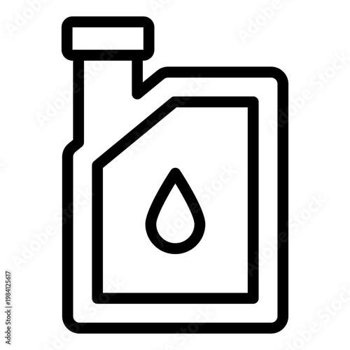lubricant outline icon. oil bottle. engine protection. fluid service.