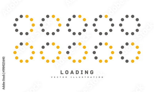 ローディング シンプルなアイコンのセット ベクターイラスト