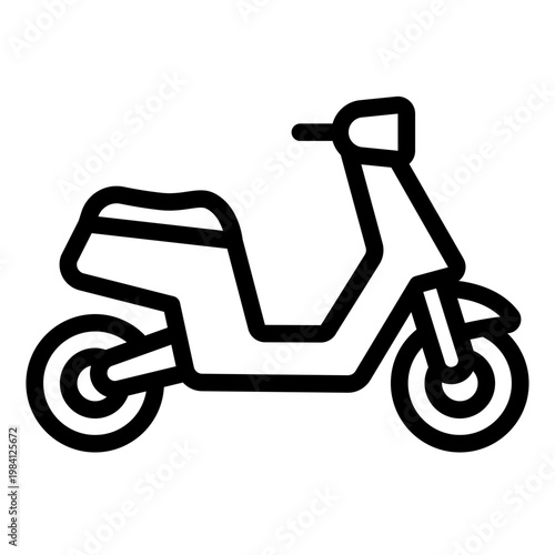 scooter outline icon. automatic bike. urban transport. city travel.