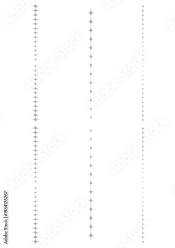 キラキラした星屑の縦ライン・区切り線セット・光の輝き・エレガントな罫線パーツ