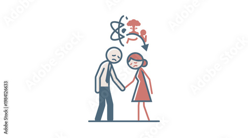 Couple Holding Hands While Facing Existential Threats