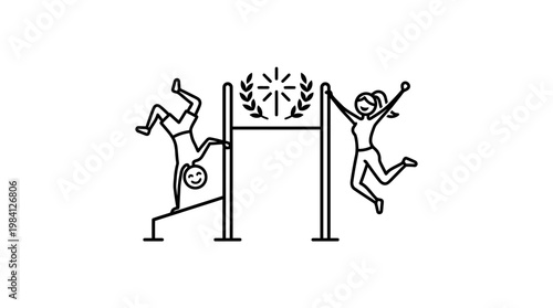 Gymnastics Success Celebrating Gymnasts' Achievement