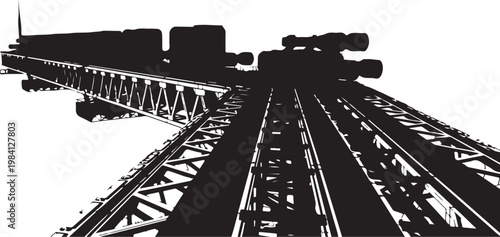 Black silhouette of woman in electric wheelchair, profile view, vector icon, disability awareness symbol