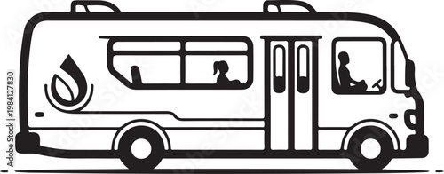 Black silhouette of woman in electric wheelchair, profile view, vector icon, disability awareness symbol