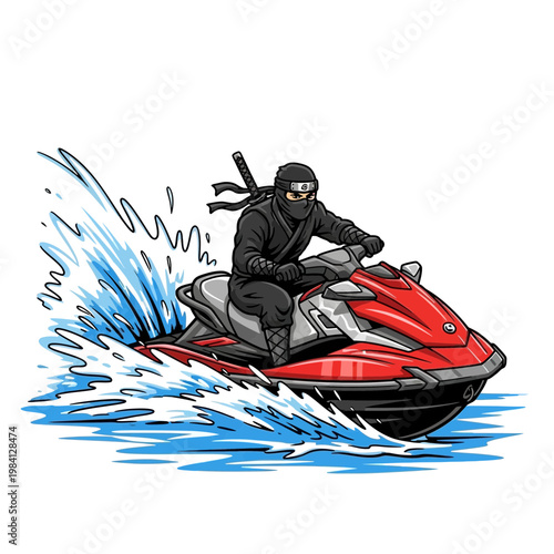 Ninja on Jet Ski