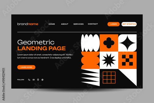 Geometric Landing Page Website Template