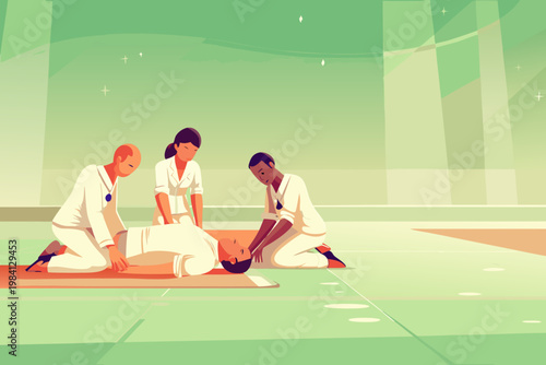 Medical Training Session With Students Learning fr