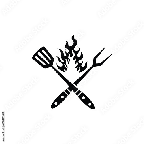 bbq grill logo icon