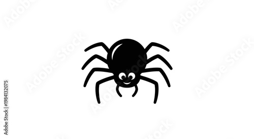 Black spider icon with legs.