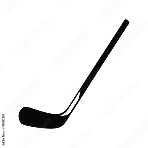 Hockey stick silhouette vector illustration showcasing a sleek black and white design, ice hockey stick silhouette vector illustration