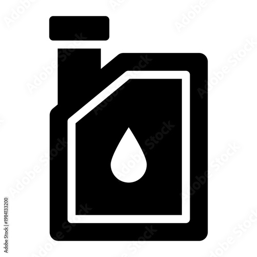 lubricant glyph icon. oil bottle. engine protection. fluid service.