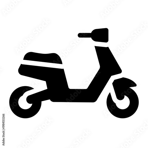scooter glyph icon. automatic bike. urban transport. city travel.