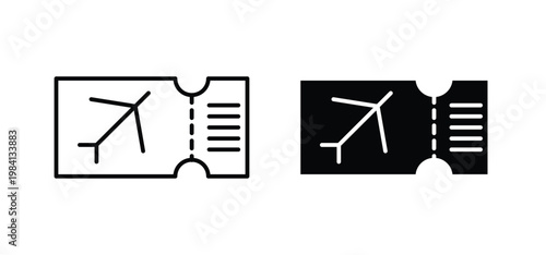 Airline ticket icon editable stroke outline vectors. EPS10