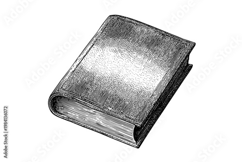 Vintage book woodcut illustration on transparent background