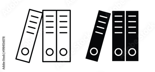 Binder icon editable stroke outline vectors. EPS10