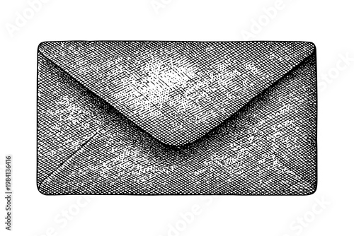 Envelope on transparent background