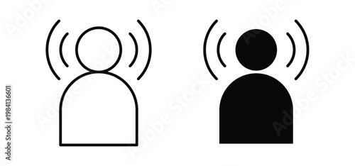 Brand awareness icon editable stroke outline vectors. EPS10