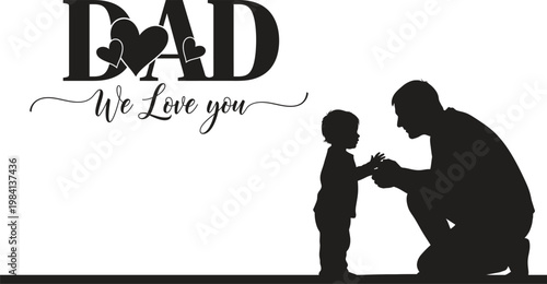 A silhouette of love celebrating fatherhood and the bond with children