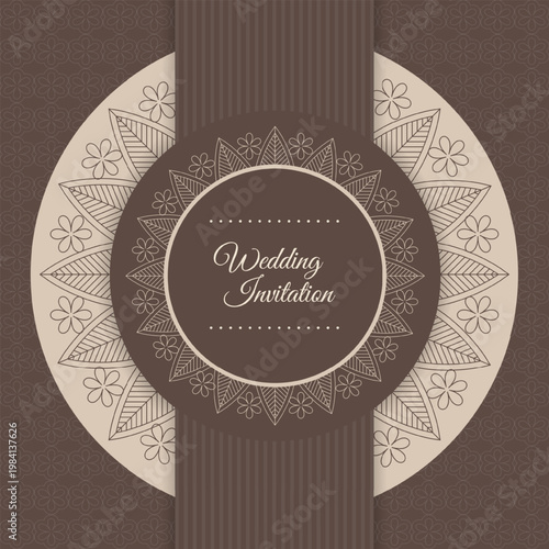 Wedding invitation in vintage style