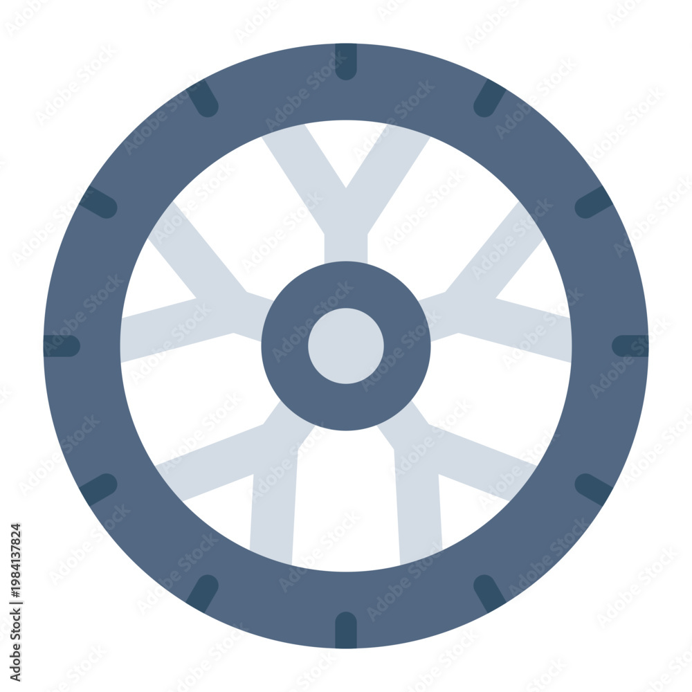 Obraz premium tire flat icon. rubber wheel. road grip. vehicle transport.