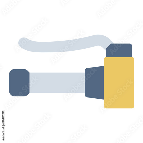 brake flat icon. lever control. slowing device. handlebar equipment.