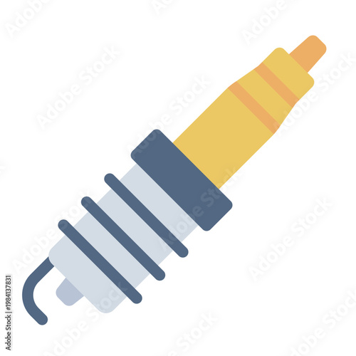spark plug flat icon. ignition part. engine combustion. motor repair.