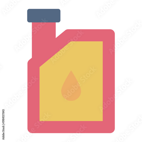 lubricant flat icon. oil bottle. engine protection. fluid service.