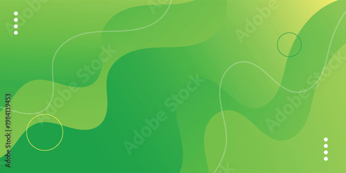 Abstract green and yellow background. background flat design