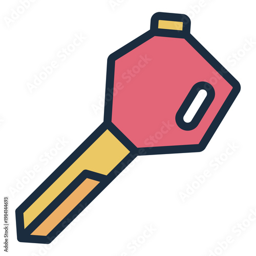 key filled line icon. ignition tool. vehicle starter. security access.