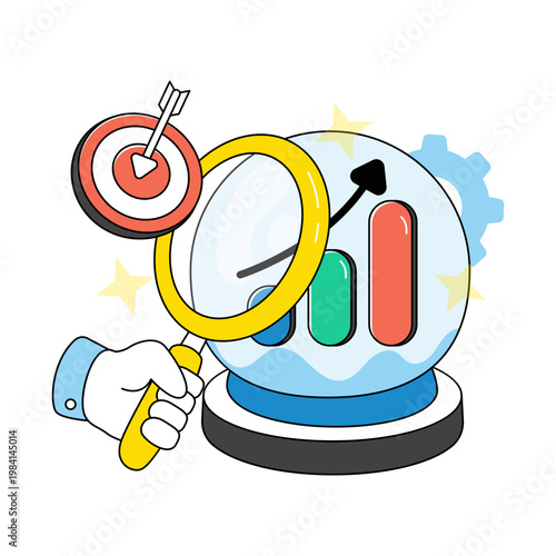 Creative design icon of business prediction 