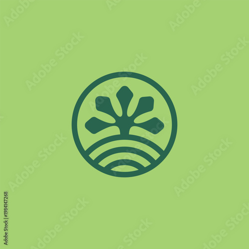 growth plant leaf logo. leaf icon dynamic green color nature