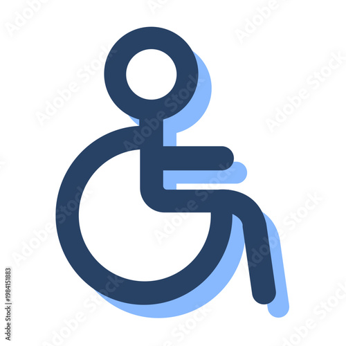 Vector of Wheelchair Accessibility Symbol Icon_Filled Line Icon