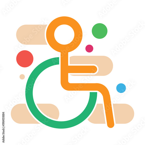 Vector of Wheelchair Accessibility Symbol Icon_Flat Icon