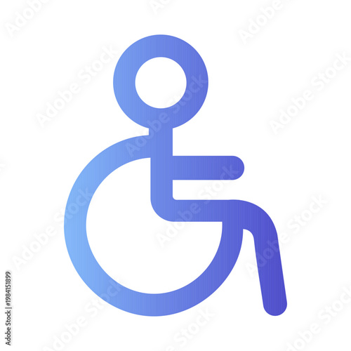 Vector of Wheelchair Accessibility Symbol Icon_Gradient Fill Icon