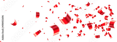 Red Confetti Drift