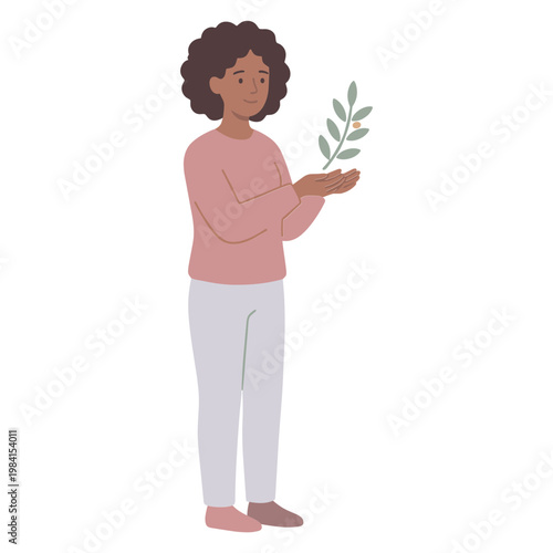 A cheerful man smiles while looking back over his shoulder in an illustration.