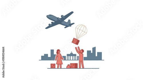 Air Delivery of Packages to People in a City