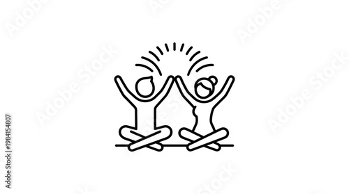 People Raising Hands in Meditation Under Sun