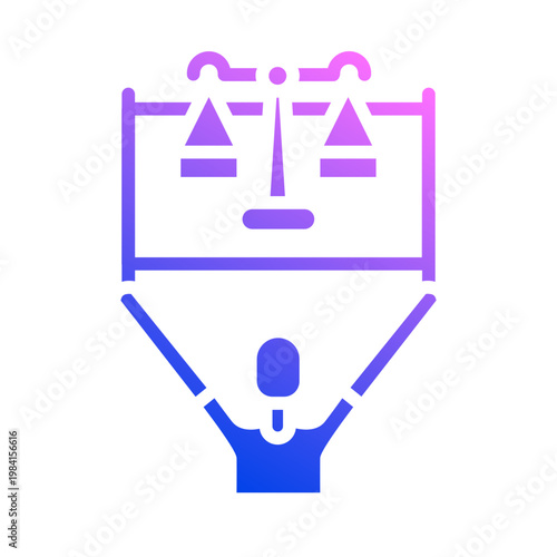 Justice support icon
